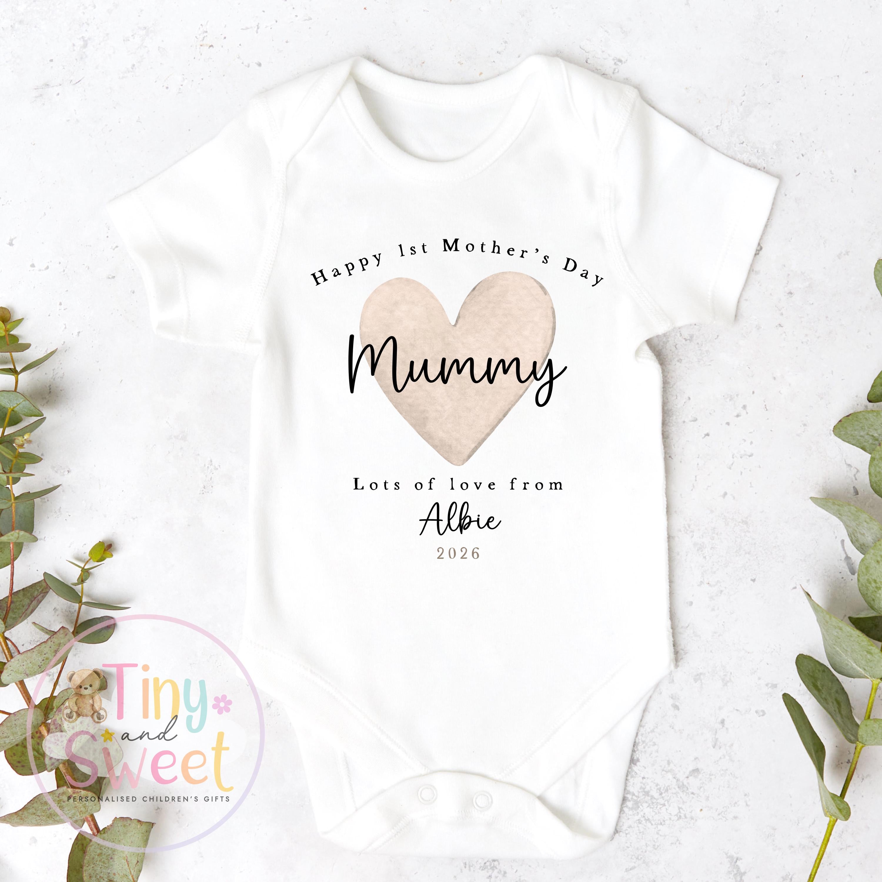 Mothers Day Sleepsuit, 1st Mothers Day as My Mummy, New Mum Gift, Mothers Day, Mum, Sleepsuit Babygrow Bodysuit Mommy Babybgrow