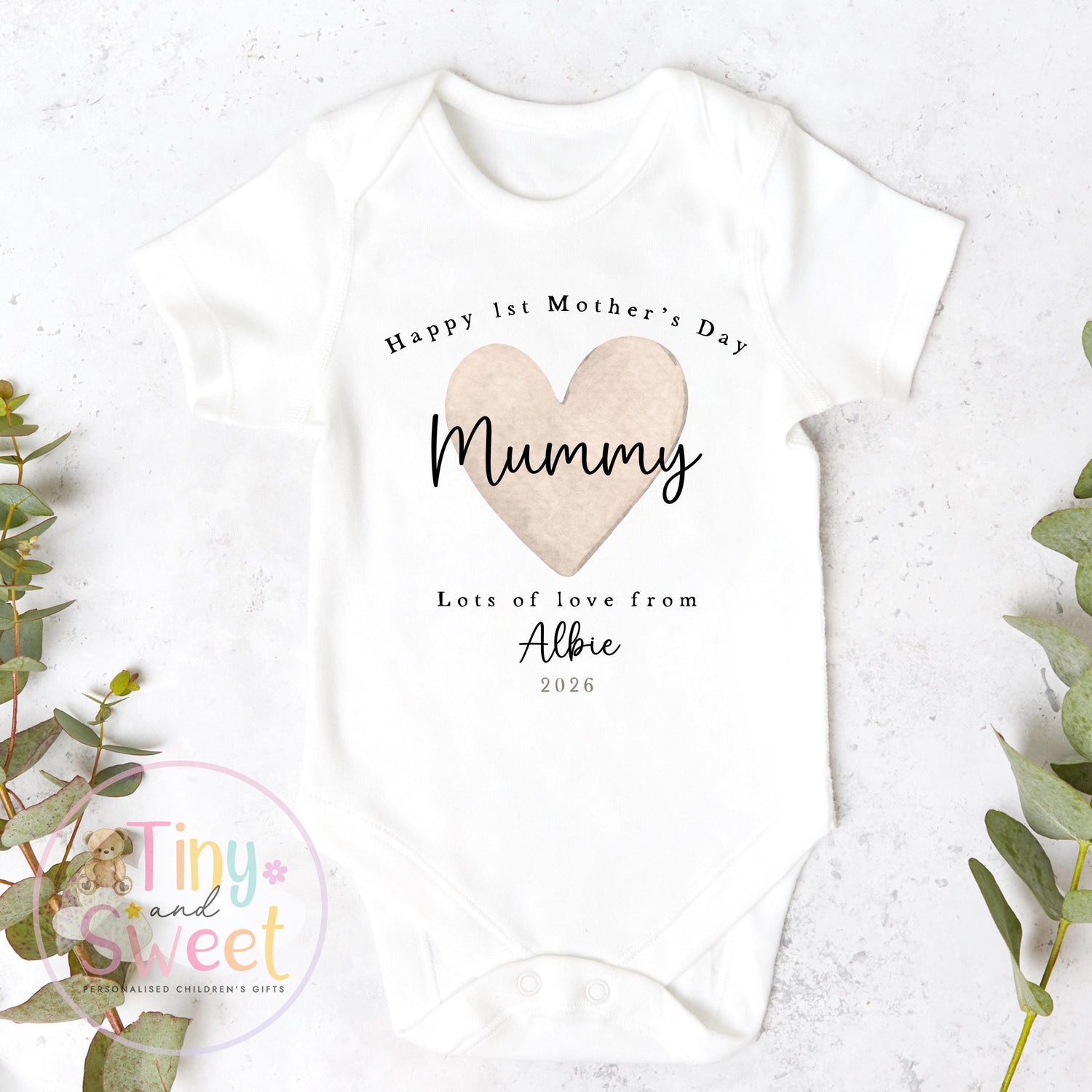 Mothers Day Sleepsuit, 1st Mothers Day as My Mummy, New Mum Gift, Mothers Day, Mum, Sleepsuit Babygrow Bodysuit Mommy Babybgrow