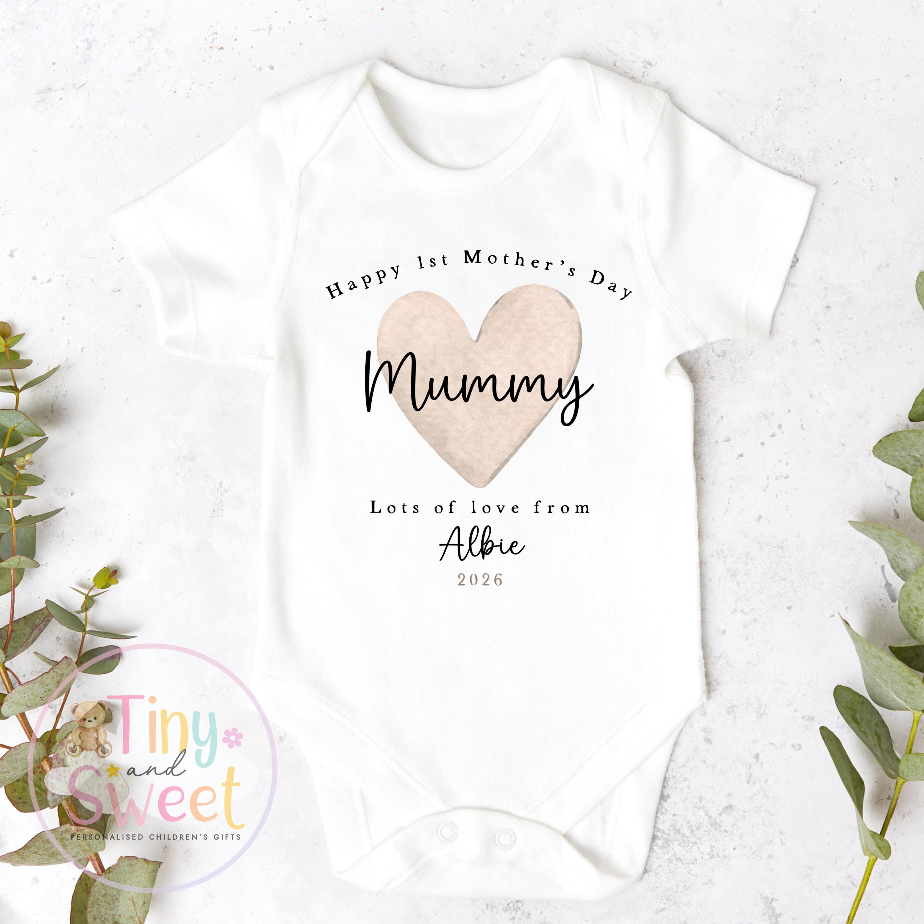 Mothers Day Sleepsuit, 1st Mothers Day as My Mummy, New Mum Gift, Mothers Day, Mum, Sleepsuit Babygrow Bodysuit Mommy Babybgrow