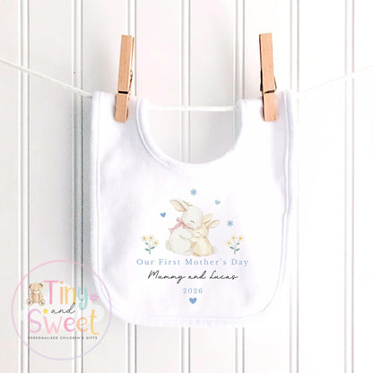 Mothers Day Sleepsuit, 1st Mothers Day as My Mummy Bunnies, New Mum Gift, Mothers Day, Sleepsuit Babygrow Bodysuit Mommy Babybgrow