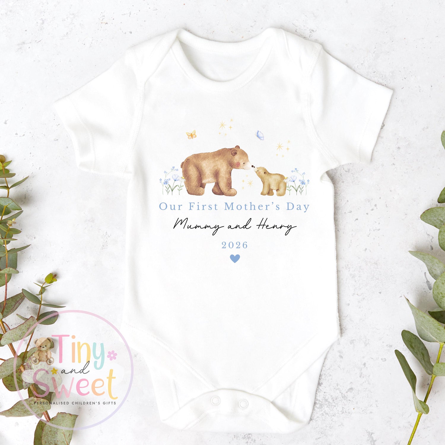 Mothers Day T Shirt, 1st Mothers Day as My Mummy Giraffes, New Mum Gift, Mothers Day, Sleepsuit Babygrow Bodysuit Mommy Babybgrow
