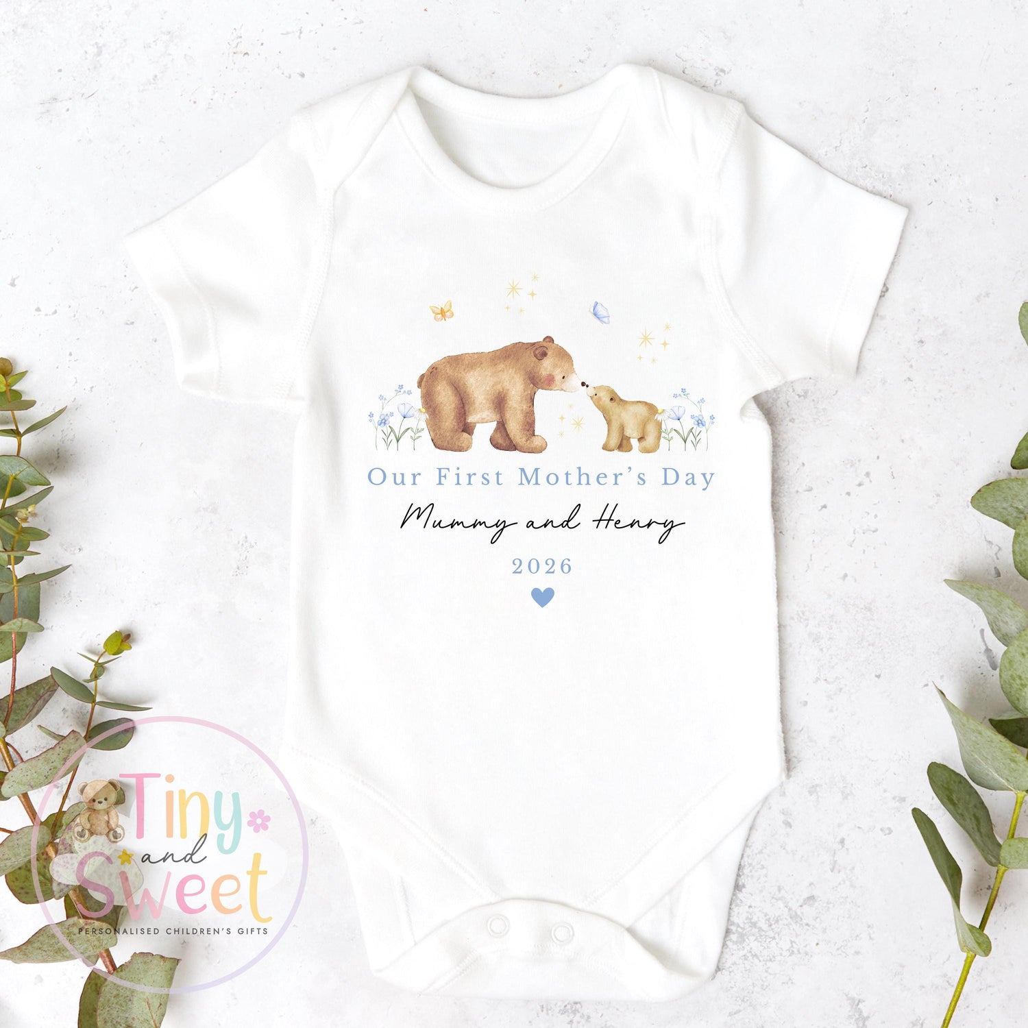 Mothers Day Sleepsuit, 1st Mothers Day as My Mummy Giraffes, New Mum Gift, Mothers Day, Sleepsuit Babygrow Bodysuit Mommy Babybgrow