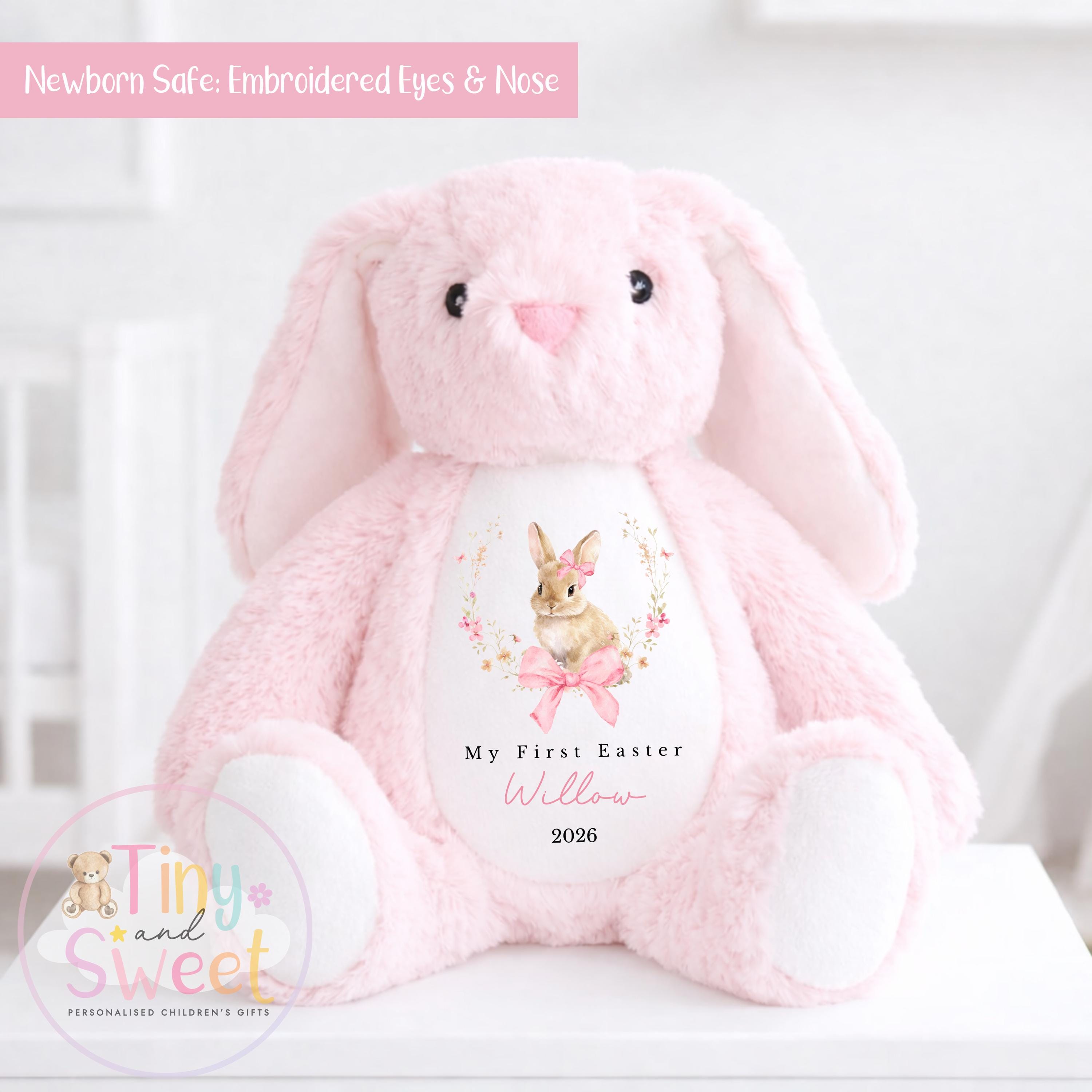 My First Easter Gift, 1st Easter Gift, Easter Bunny Toy, Personalised Easter Bunny, Soft Toy Keepsake, Name Bunny, Grandson Gift