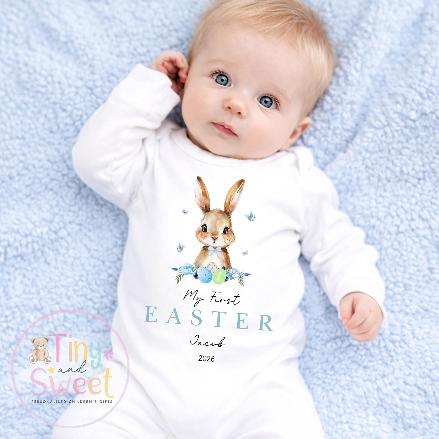 Easter Babygrow, Easter Sleepsuit, My 1st Easter, My First Easter, Babies first Easter sleepsuit, Easter baby outfit, New baby gift