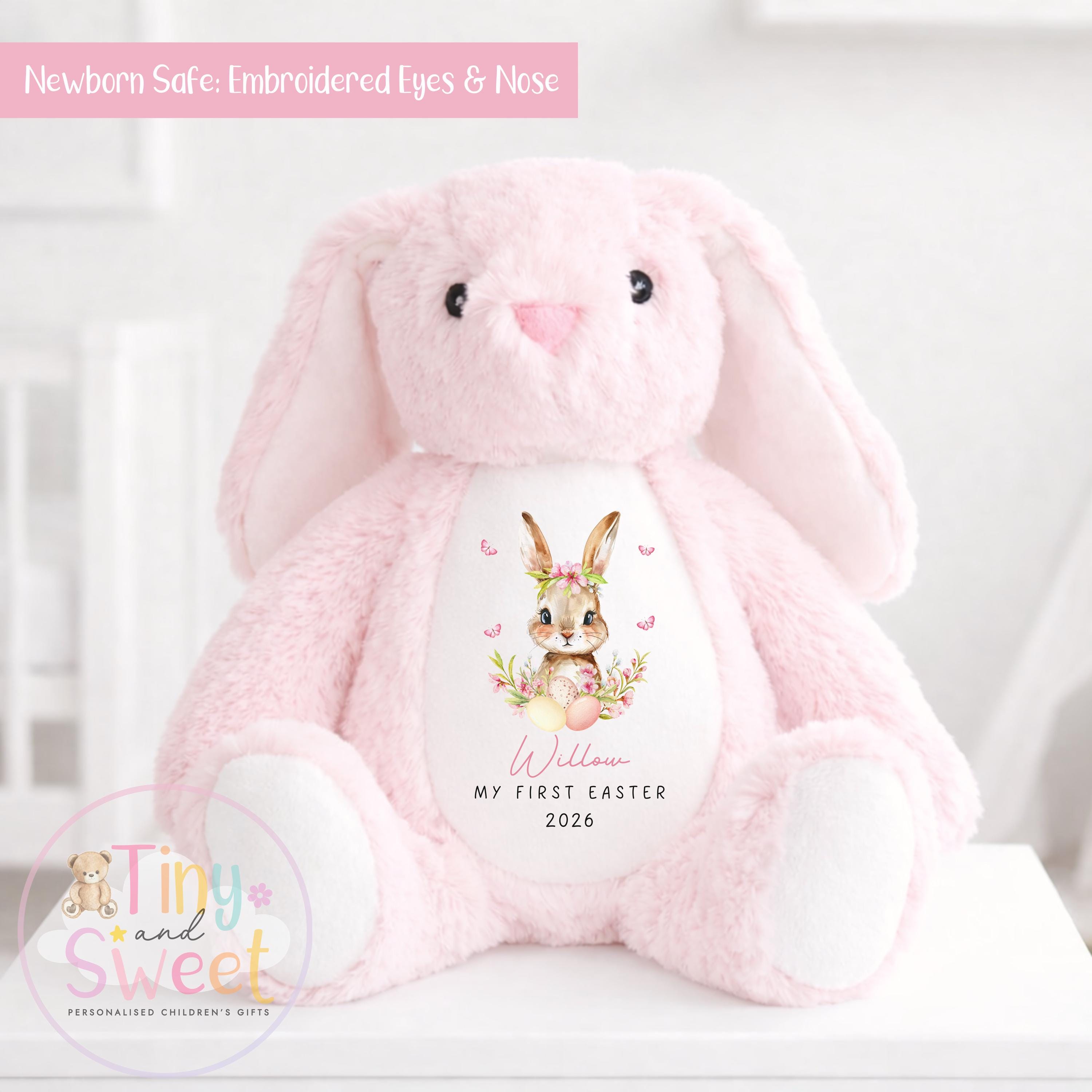 My First Easter Gift, 1st Easter Gift, Easter Bunny Toy, Personalised Easter Bunny, Soft Toy Keepsake, Name Bunny, Grandson Gift