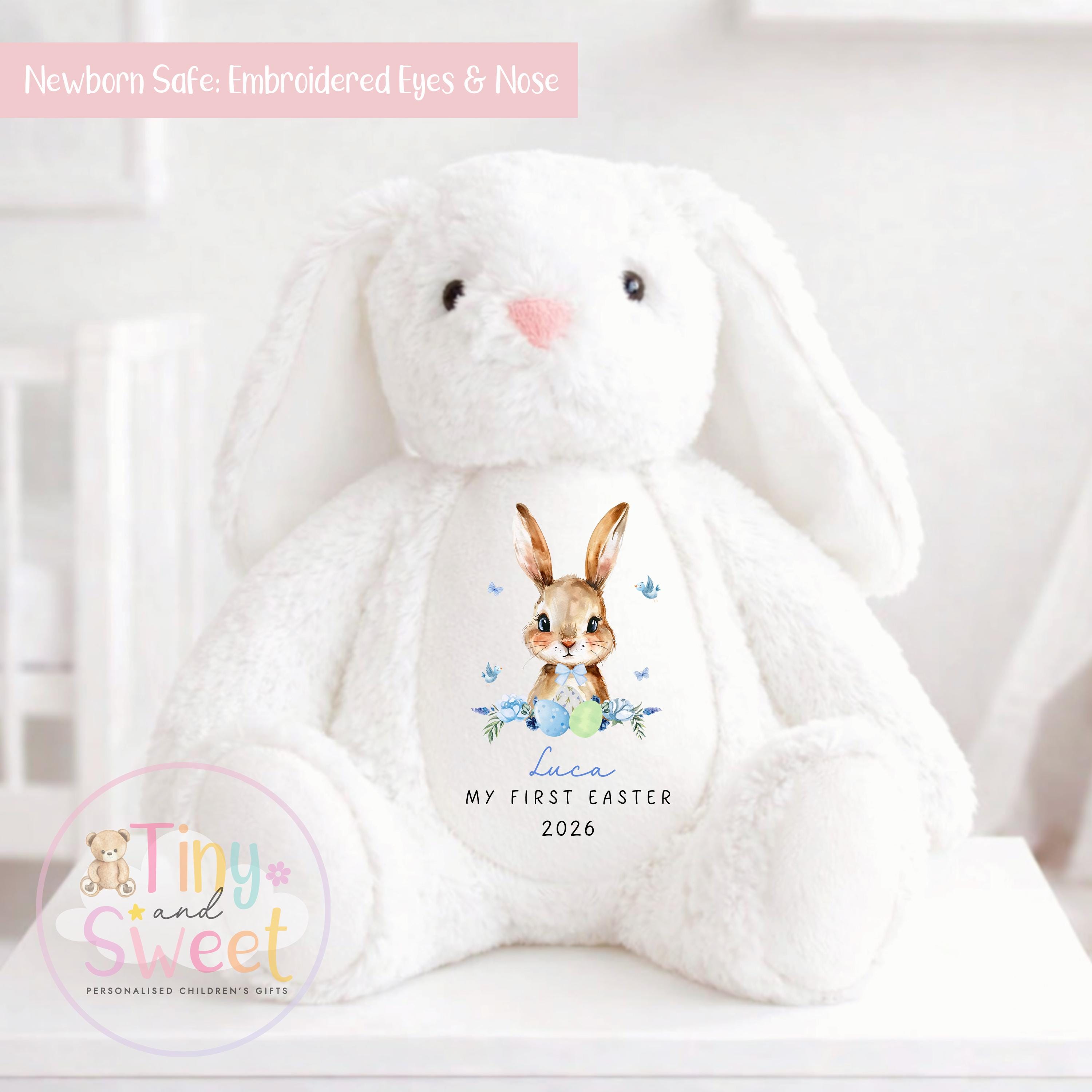 My First Easter Gift, 1st Easter Gift, Easter Bunny Toy, Personalised Easter Bunny, Soft Toy Keepsake, Name Bunny, Grandson Gift