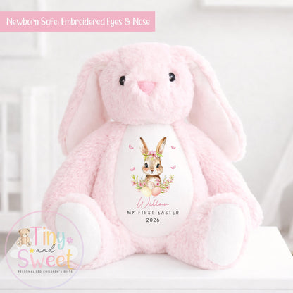 My First Easter Gift, 1st Easter Gift, Easter Bunny Toy, Personalised Easter Bunny, Soft Toy Keepsake, Name Bunny, Grandson Gift