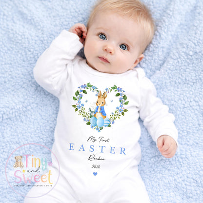 Easter T Shirt, Easter Sleepsuit, My 1st Easter, My First Easter, Babies first Easter sleepsuit, Easter baby outfit, Babygrow