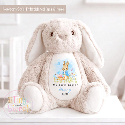 My First Easter Gift, Personalised 1st Easter Gift, First Easter Teddy, Easter Bunny Toy, Personalised Easter Bunny, Soft Toy Keepsake