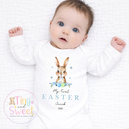 Easter T Shirt, Easter Sleepsuit, My 1st Easter, My First Easter, Babies first Easter sleepsuit, Easter baby outfit, New baby gift