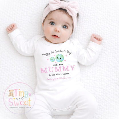 Mothers Day T Shirt, Mothers Day Babygrow, 1st Mothers Day as My Mummy, New Mum Gift, Mothers Day, Mum, Sleepsuit Babygrow Bodysuit
