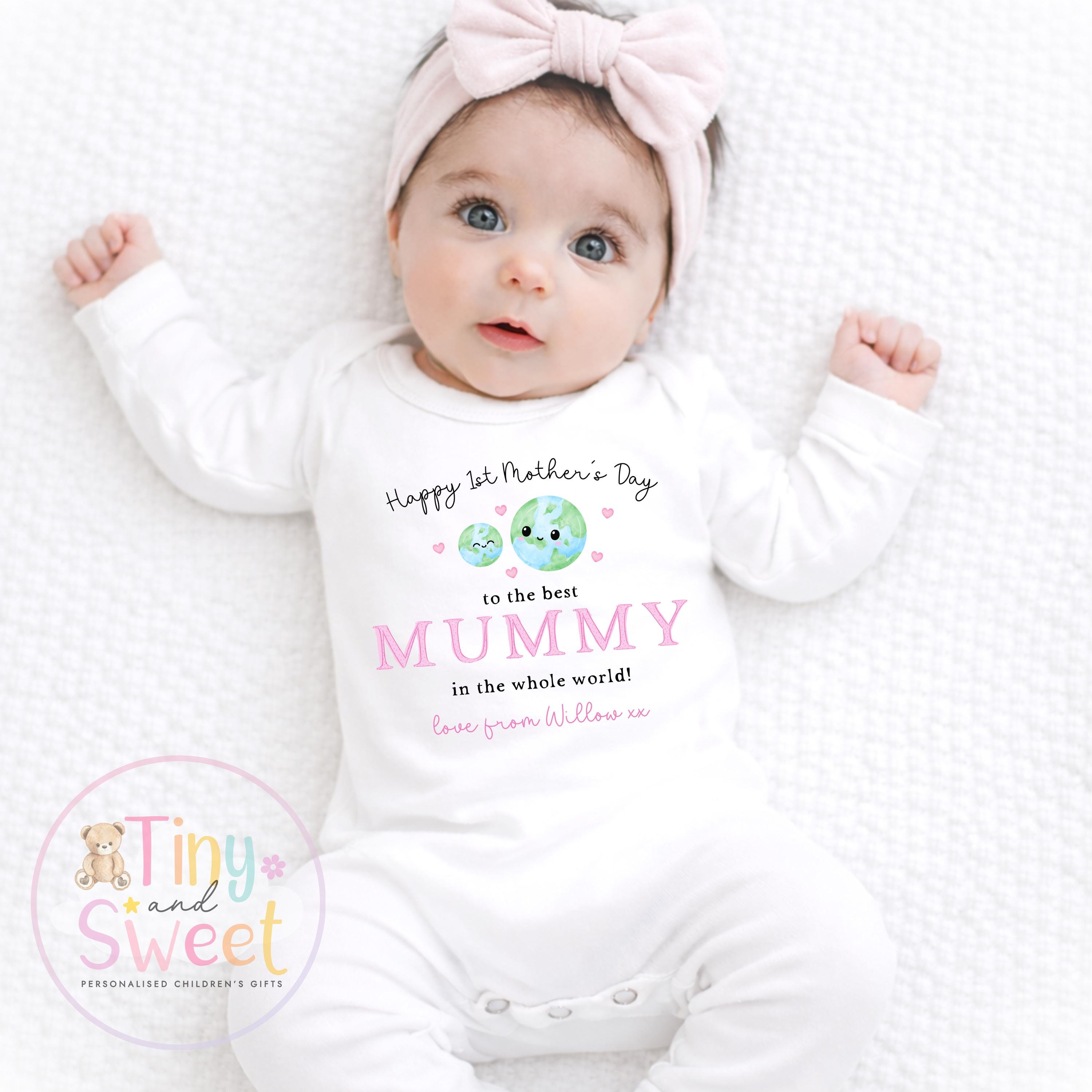 Mothers Day Sleepsuit, Mothers Day Babygrow, 1st Mothers Day as My Mummy, New Mum Gift, Mothers Day, Mum, Sleepsuit Babygrow Bodysuit