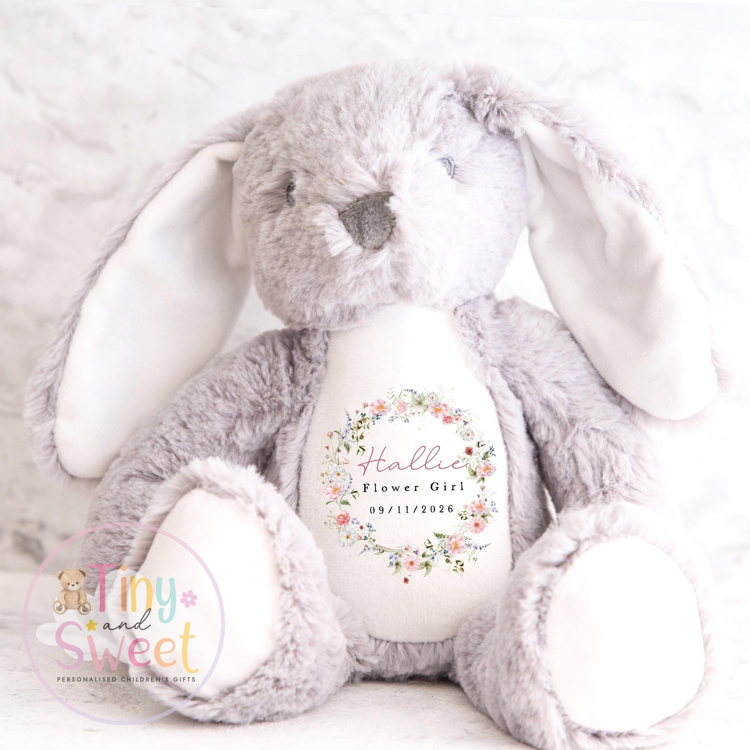 Personalised Flower Girl Bunny, Flower Girl Gift, Will you be my flower girl Bunny, Personalised Soft Toy, Flower Girl Proposal, Bridesmaid