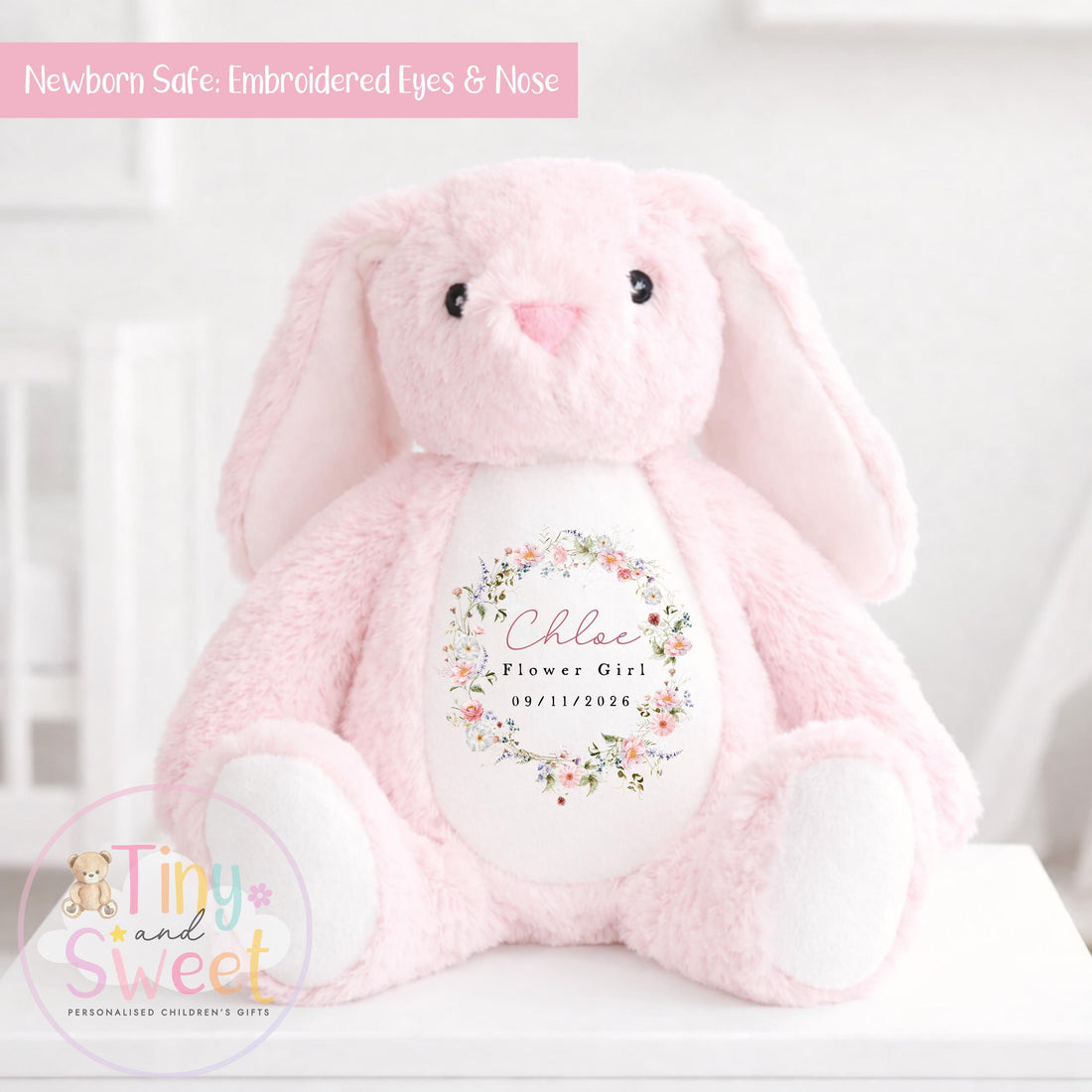 Personalised Flower Girl Bunny, Flower Girl Gift, Will you be my flower girl Bunny, Personalised Soft Toy, Flower Girl Proposal, Bridesmaid