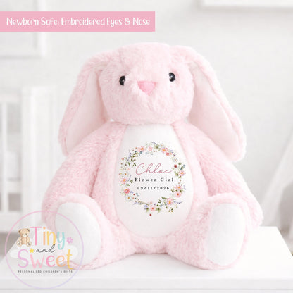 Personalised Flower Girl Bunny, Flower Girl Gift, Will you be my flower girl Bunny, Personalised Soft Toy, Flower Girl Proposal, Bridesmaid