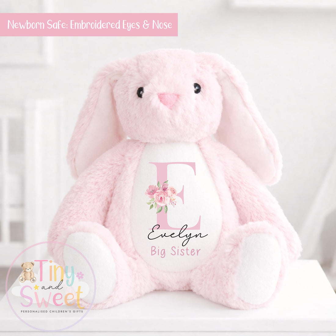 Personalised New Big Sister Bunny, Big Sister Announcement, Best Big Sister, Personalised Bunny Toy, Promoted to Big Sister, Custom Bunny