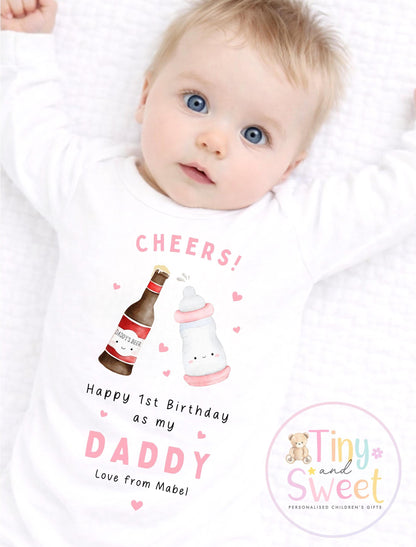 CHEERS Daddy Personalised Babygrow