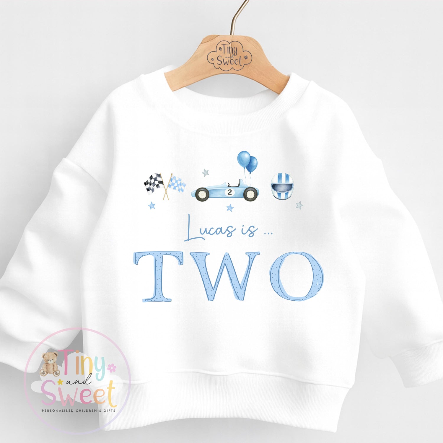 Personalised Racing Birthday Sweatshirt, Custom Racing Birthday Tee, 1st, 2nd, 3rd, 4th, Cars