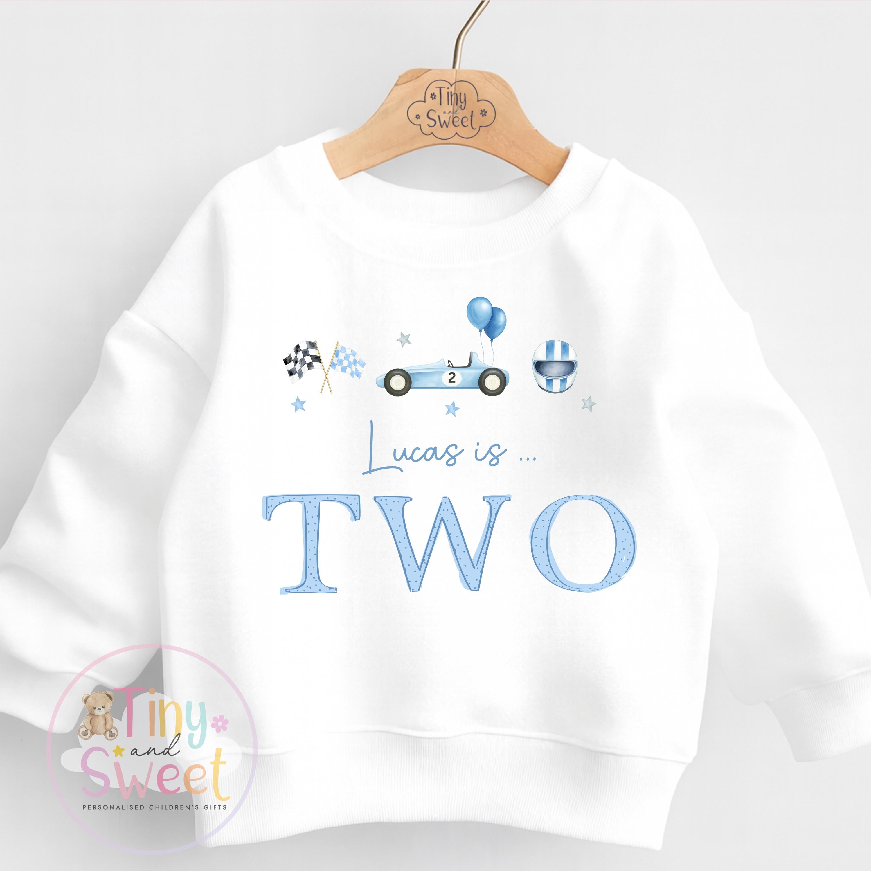 Personalised Racing Birthday Sweatshirt, Custom Racing Birthday Tee, 1st, 2nd, 3rd, 4th, Cars