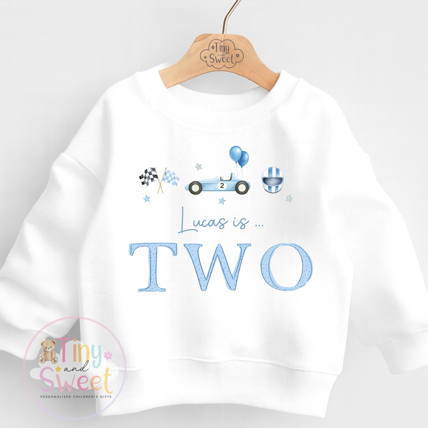 Personalised Racing Birthday T Shirt, Custom Racing Birthday Sweatshirt, 1st, 2nd, 3rd, 4th, Cars