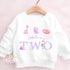 Personalised Pink Purple Dinosaur Birthday Sweatshirt, Custom Dino Birthday Tee, 1st, 2nd, 3rd, 4th