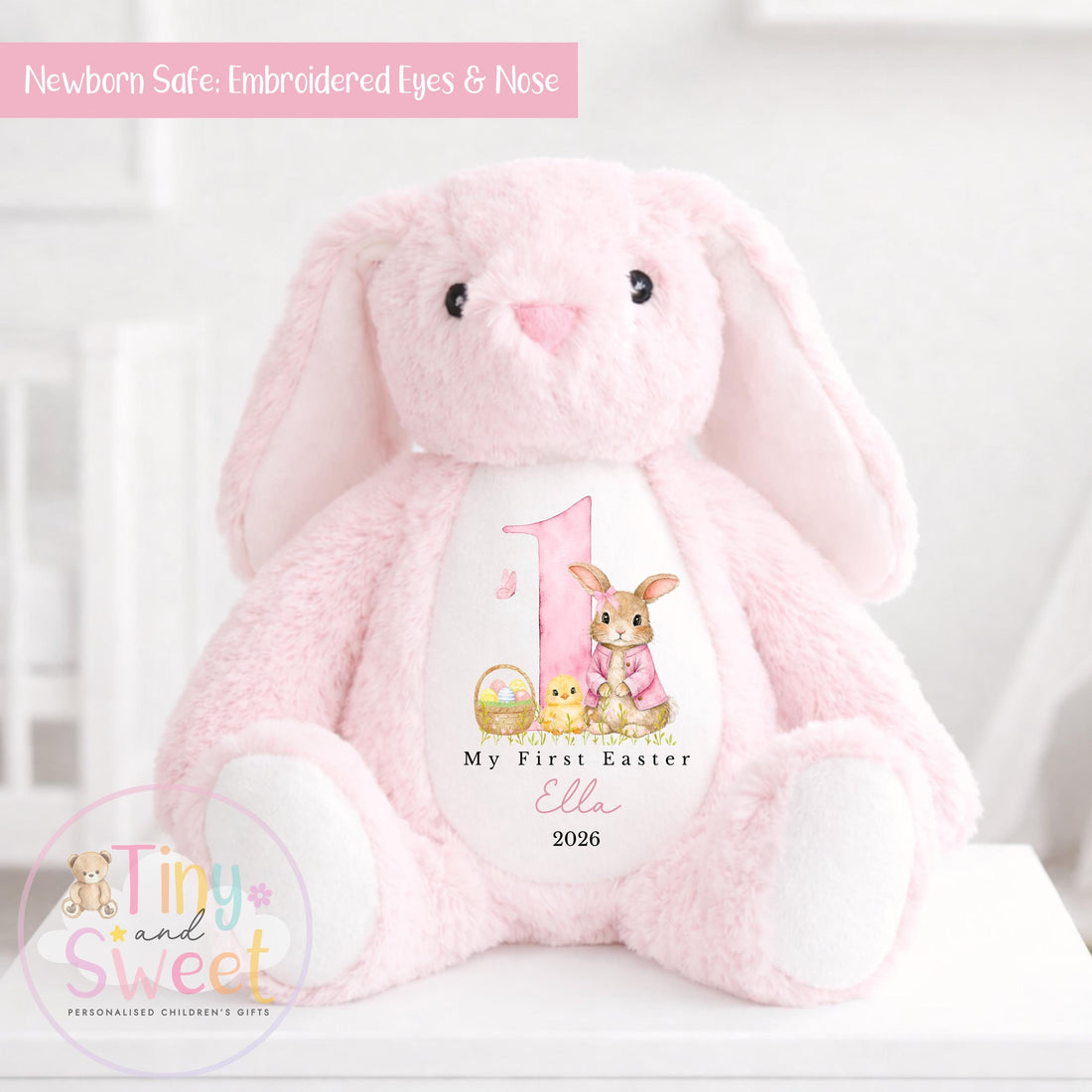 My First Easter Gift, Personalised 1st Easter Gift, First Easter Teddy, Easter Bunny Toy, Personalised Easter Bunny, Soft Toy Keepsake