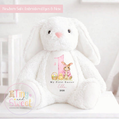 My First Easter Gift, Personalised 1st Easter Gift, First Easter Teddy, Easter Bunny Toy, Personalised Easter Bunny, Soft Toy Keepsake
