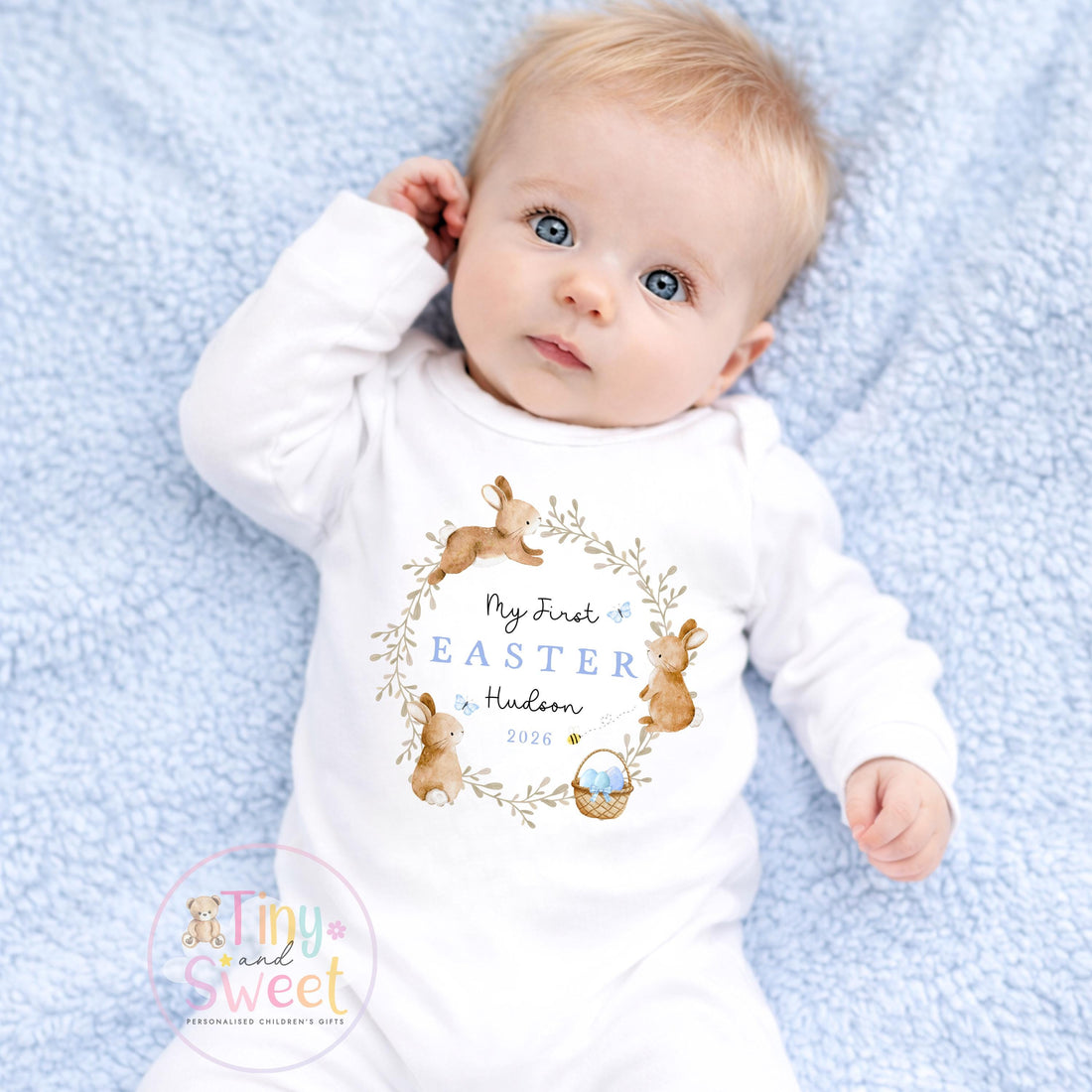 Easter Babygrow, Easter Sleepsuit, My 1st Easter, My First Easter, Babies first Easter sleepsuit, Easter baby outfit, New baby gift