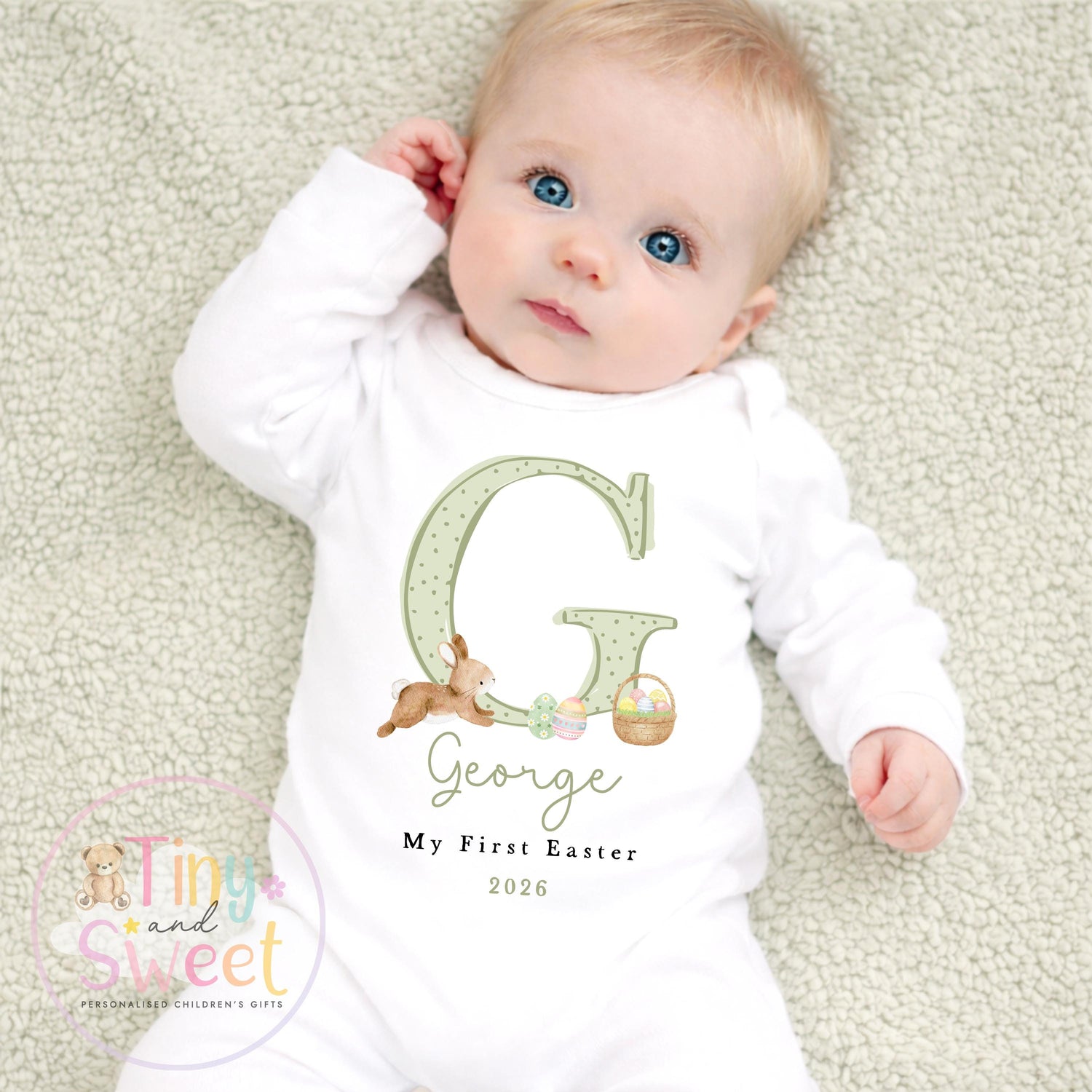 Easter Babygrow, Easter Sleepsuit, My 1st Easter, My First Easter, Babies first Easter sleepsuit, Easter baby outfit, New baby gift