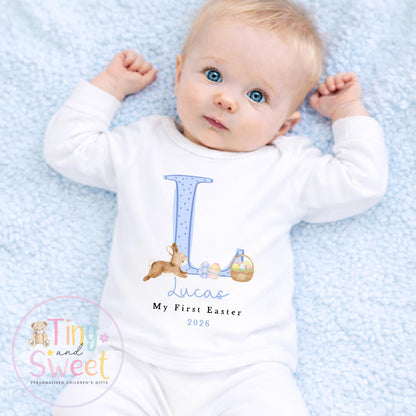 My First Easter Initial Bunny Pyjamas - 1st Easter Baby Pjs