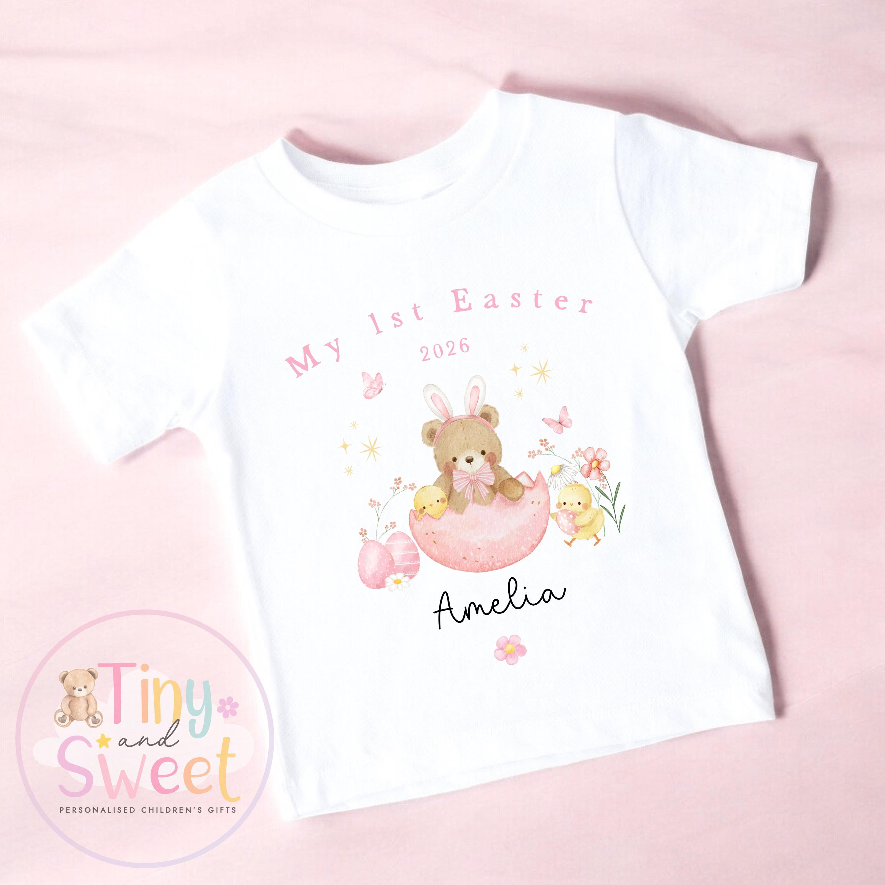 My First Easter Teddy Bear T Shirt/Sleepsuit - 100% Cotton T Shirt/Vest