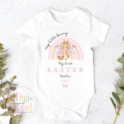 My First Easter Rainbow T Shirt/Sleepsuit - 100% Cotton T Shirt/Vest