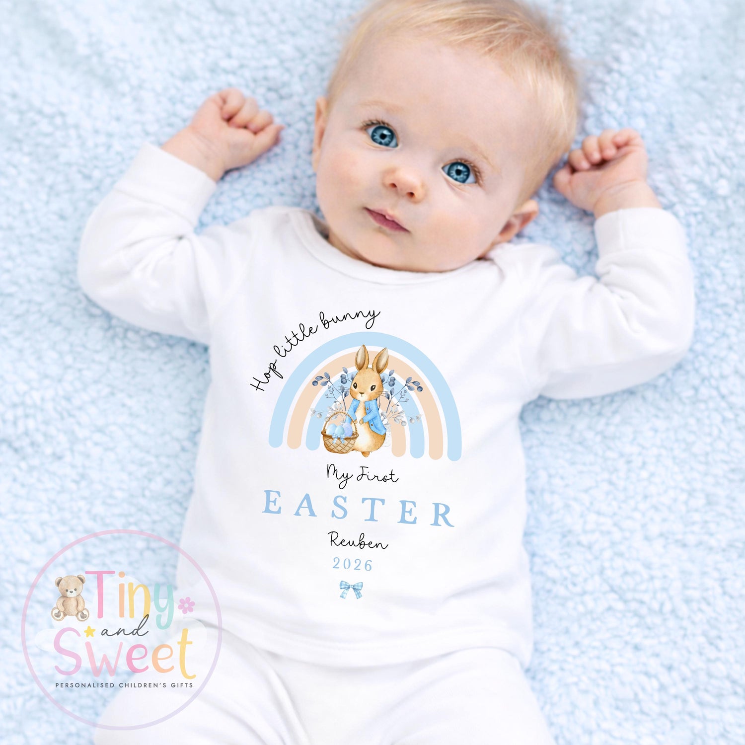 My First Easter Rainbow Baby Pyjamas - 100% Cotton 1st Easter Baby Pjs