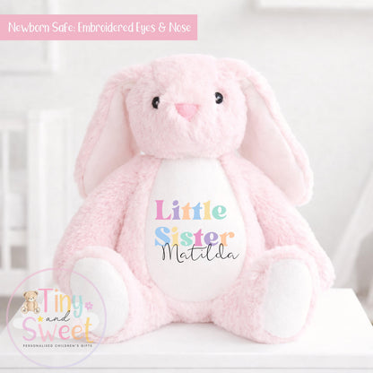 Personalised Big Sister Gift, Big Sister Announcement, New Baby Soft Toy, New baby gift, Newborn Gift, Baby Keepsake, Baby shower gift