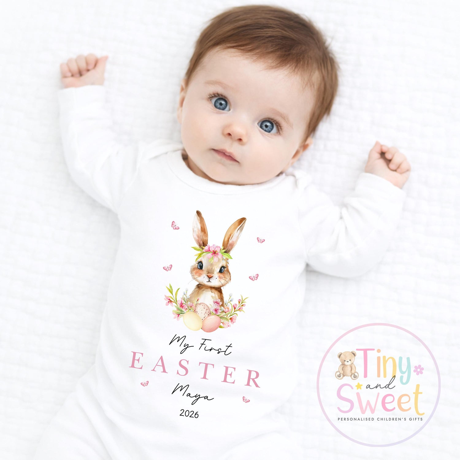 Easter T Shirt, Easter Sleepsuit, My 1st Easter, My First Easter, Babies first Easter sleepsuit, Easter baby outfit, New baby gift