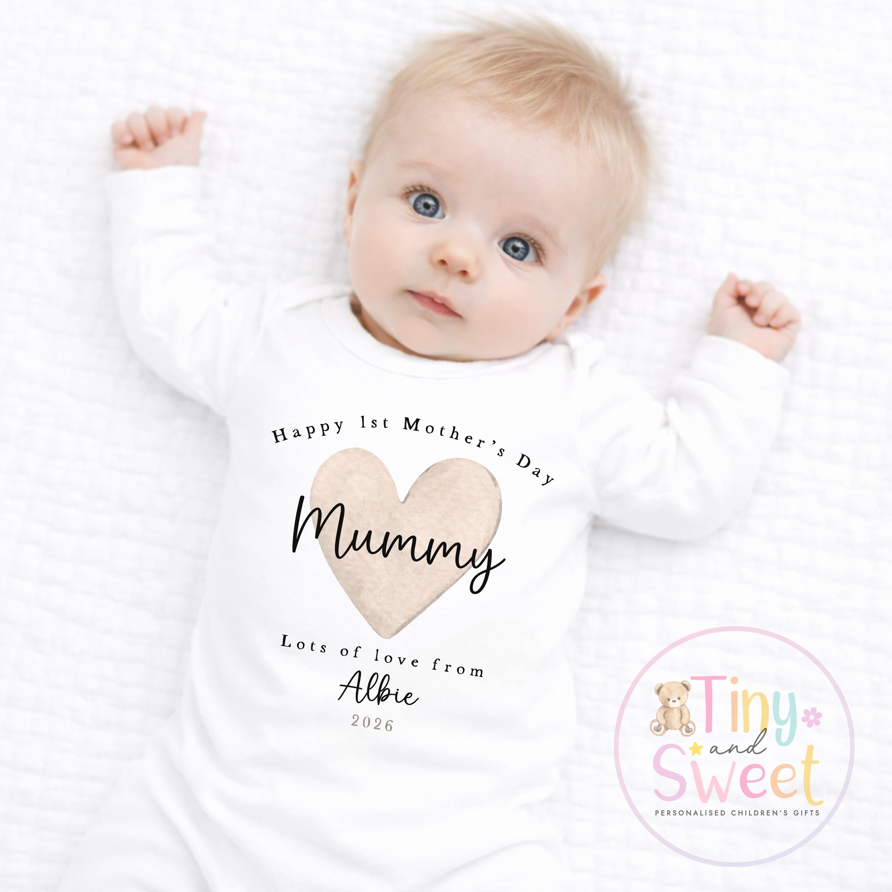 Mothers Day Sleepsuit, 1st Mothers Day as My Mummy, New Mum Gift, Mothers Day, Mum, Sleepsuit Babygrow Bodysuit Mommy Babybgrow