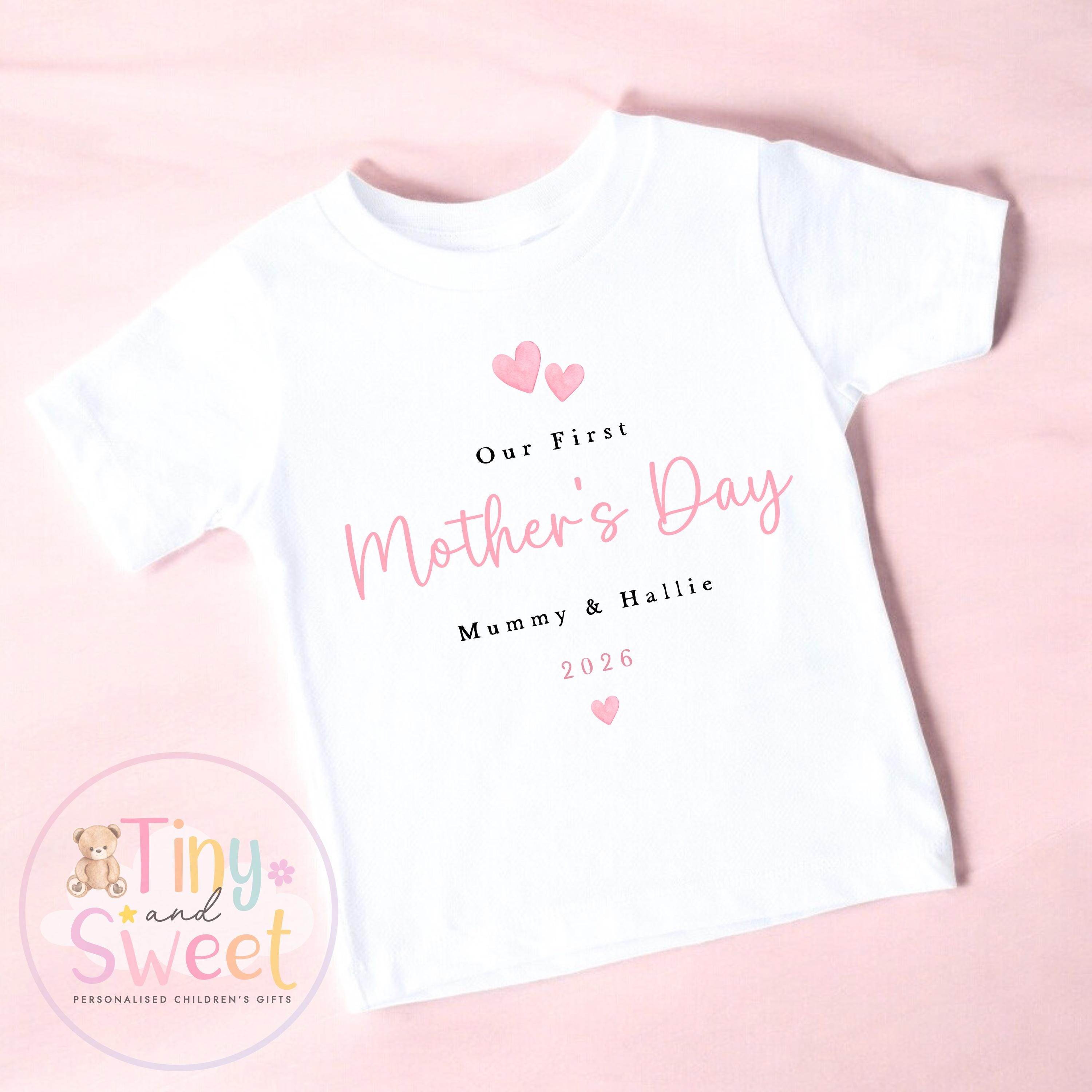 Mothers Day T Shirt, 1st Mothers Day as My Mummy, New Mum Gift, Mothers Day, Mum, Sleepsuit Babygrow Bodysuit Mommy Babybgrow