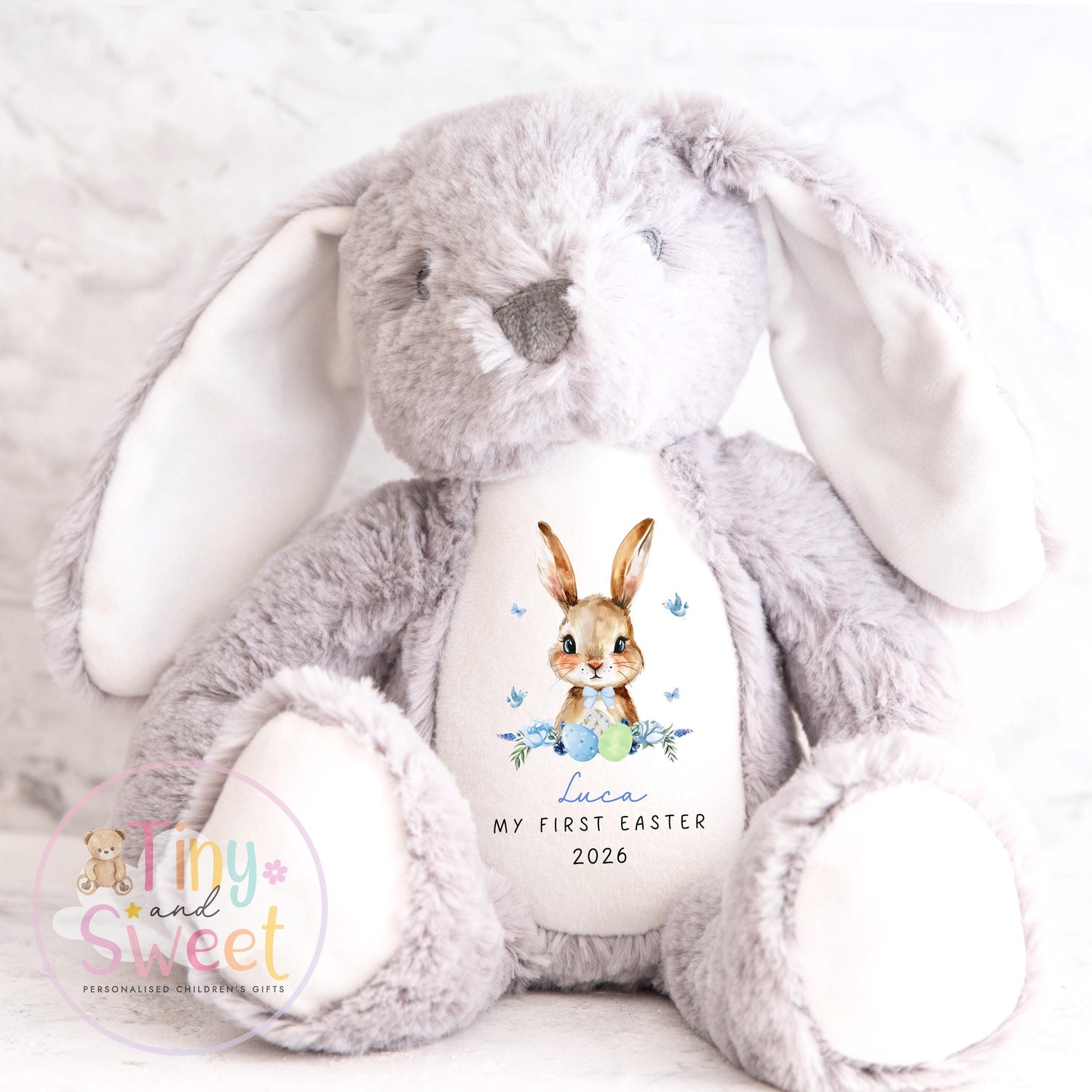 My First Easter Gift, 1st Easter Gift, Easter Bunny Toy, Personalised Easter Bunny, Soft Toy Keepsake, Name Bunny, Grandson Gift