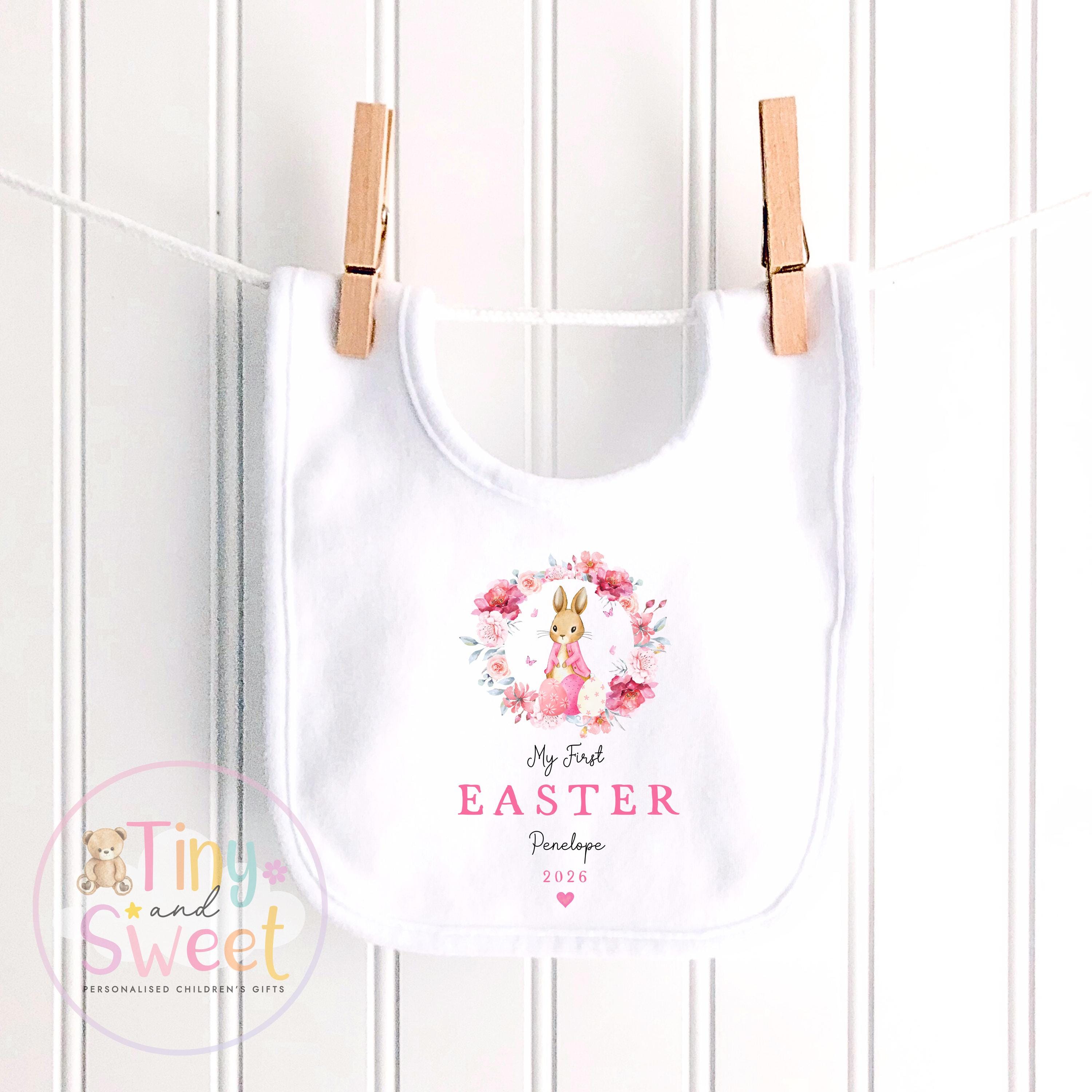 Easter T Shirt, Personalised Easter Sleepsuit, Baby Girl, My 1st Easter, My First Easter, Babies first Easter sleepsuit, Easter baby outfit