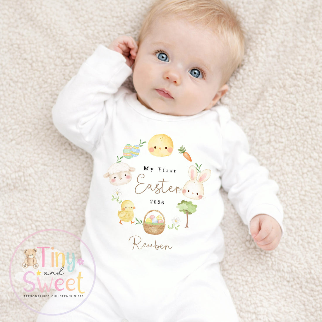My First Easter Babygrow, Cotton Sleepsuit
