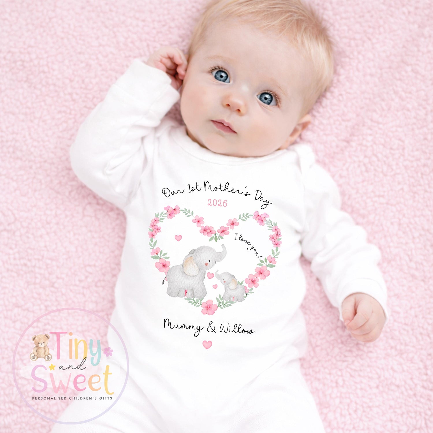 Mothers Day Sleepsuit, 1st Mothers Day as My Mummy, New Mum Gift, Mothers Day, Mum, Sleepsuit Babygrow Bodysuit Mommy Babybgrow