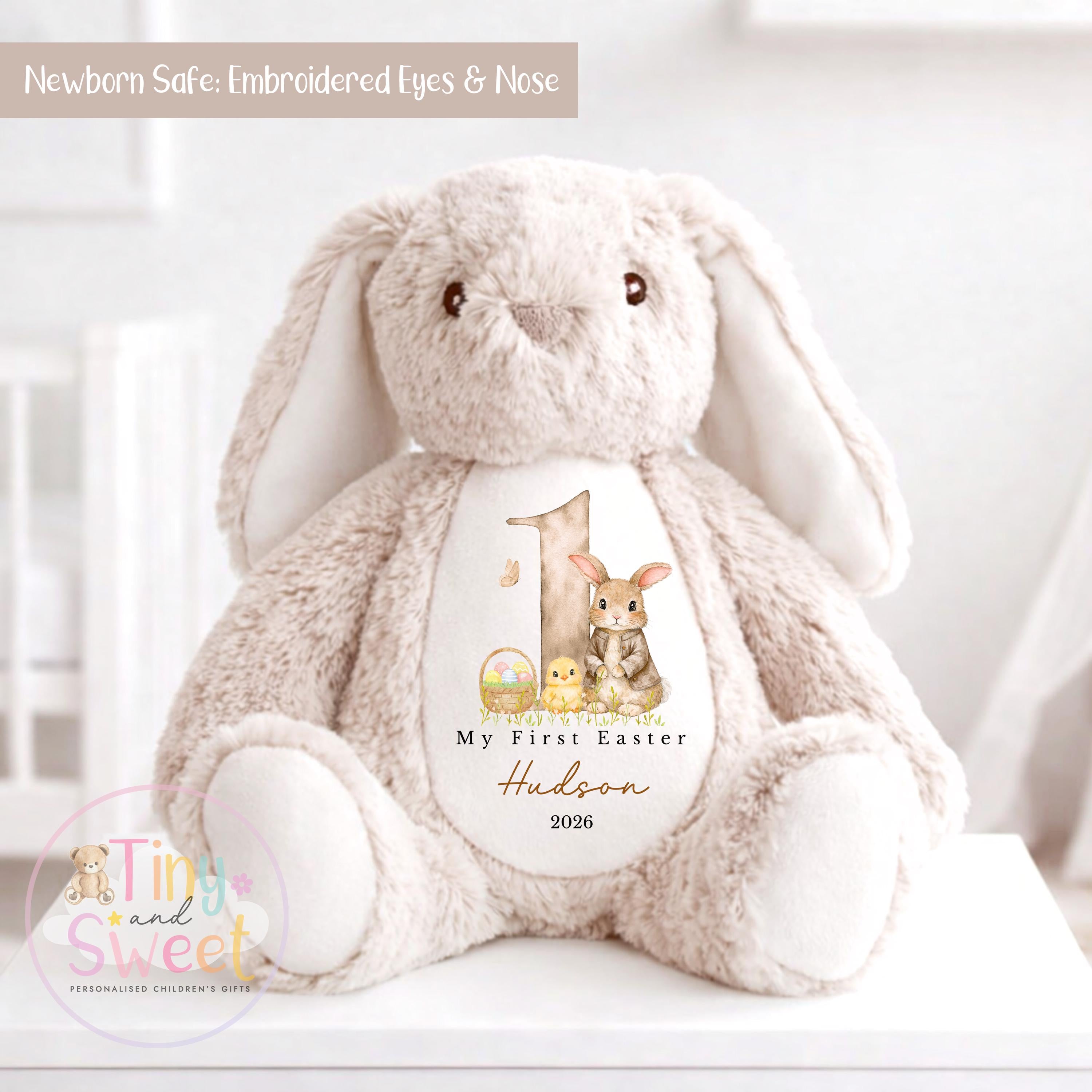 My First Easter Gift, Personalised 1st Easter Gift, First Easter Teddy, Easter Bunny Toy, Personalised Easter Bunny, Soft Toy Keepsake