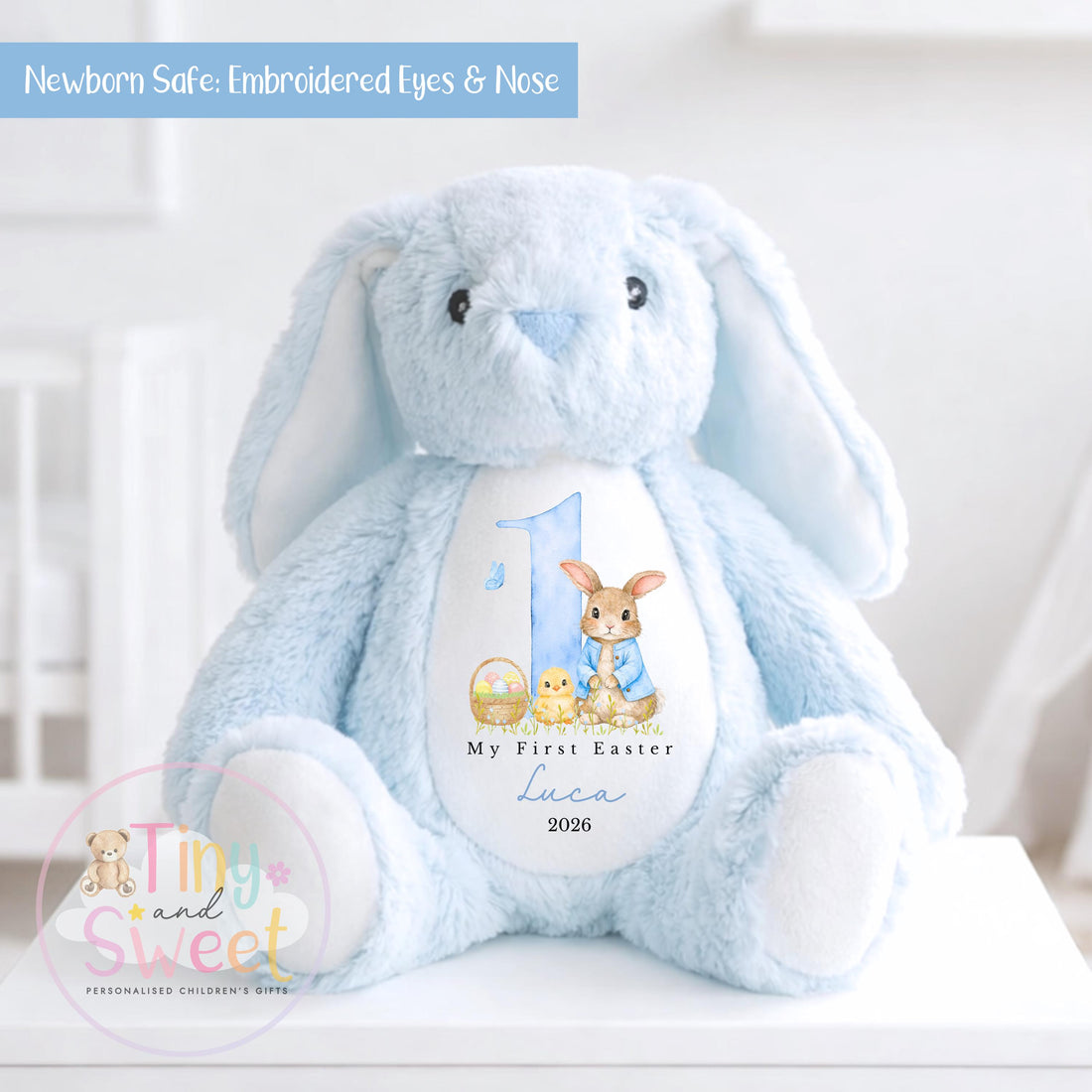 My First Easter Gift, Personalised 1st Easter Gift, First Easter Teddy, Easter Bunny Toy, Personalised Easter Bunny, Soft Toy Keepsake