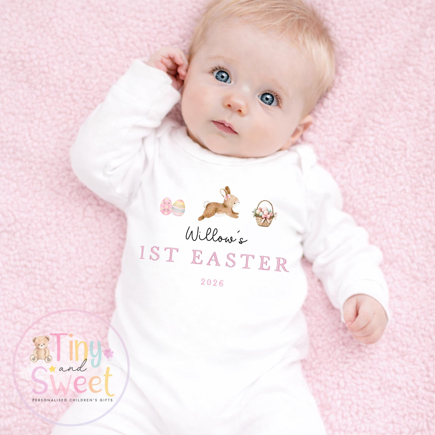 Easter Babygrow, Easter Sleepsuit, My 1st Easter, My First Easter, Babies first Easter sleepsuit, Easter baby outfit, New baby gift