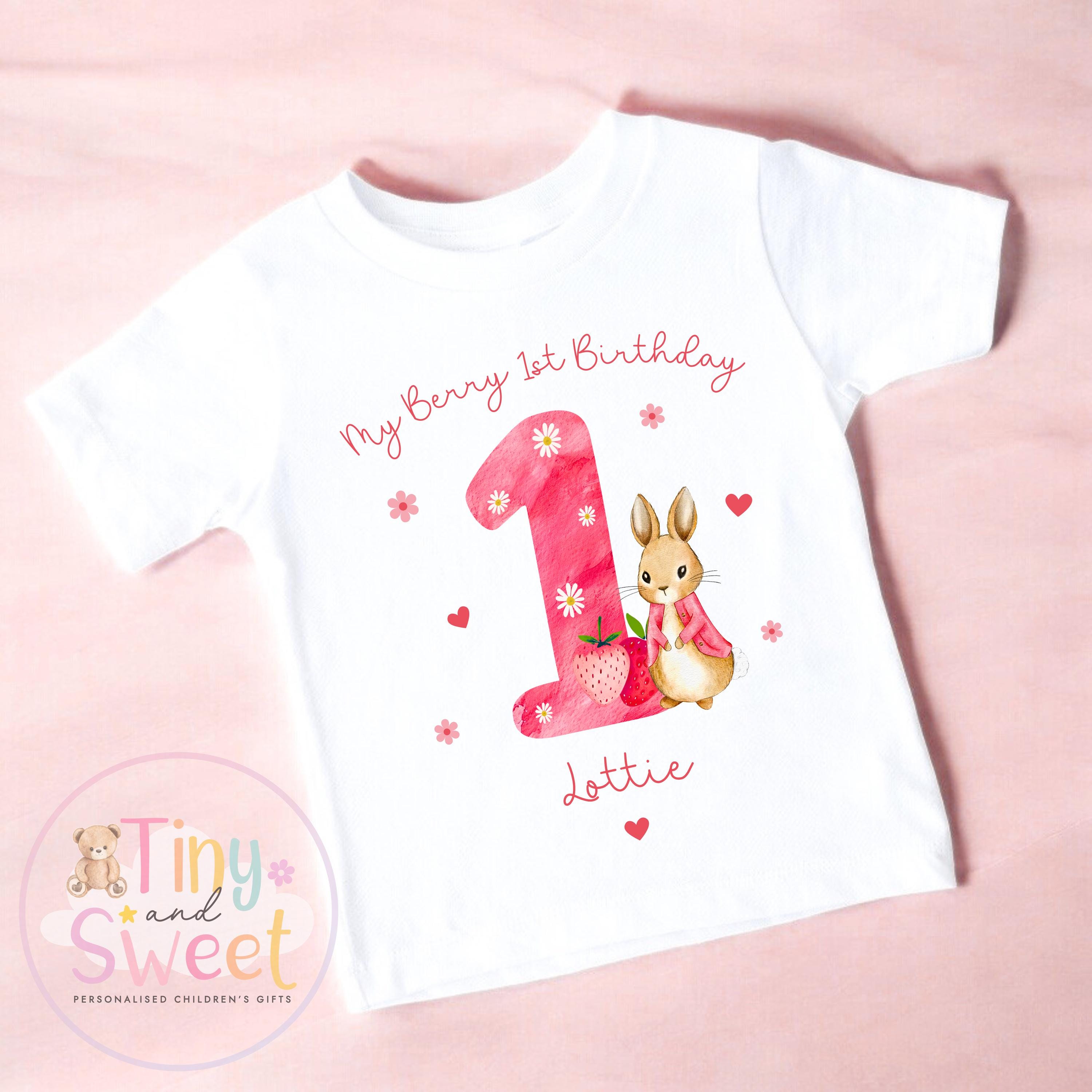 Personalised Strawberry Berry First Birthday T-Shirt Sweatshirt, Custom Strawberry Birthday Tee, 1st, 2nd, 3rd, 4th, Strawberry