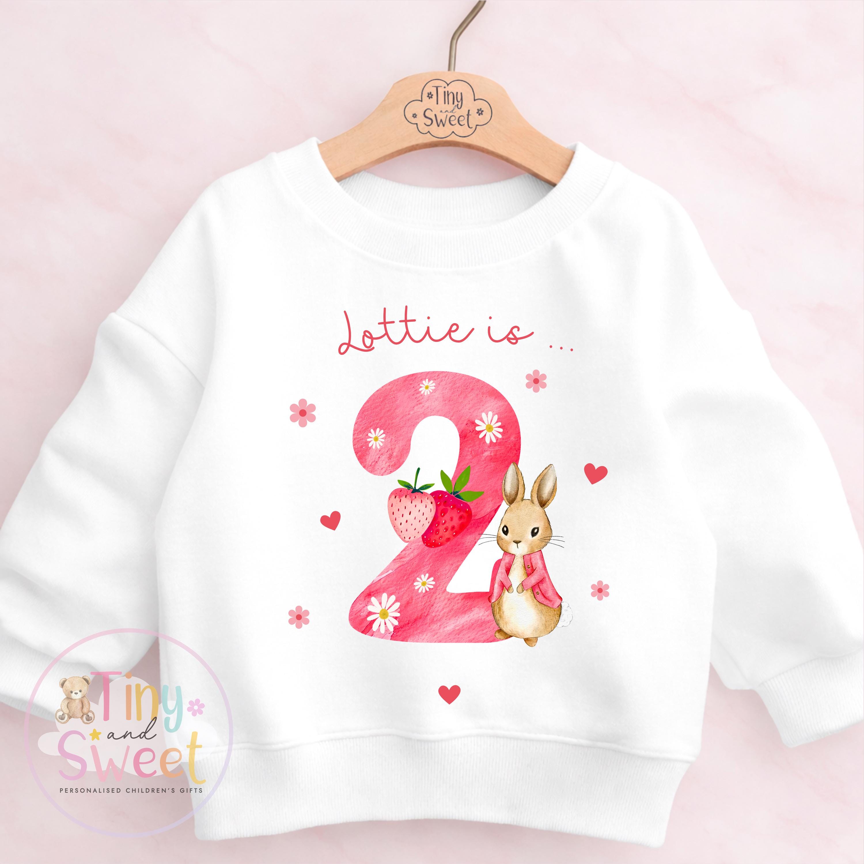 Personalised Strawberry Birthday Sweatshirt T Shirt, Custom Strawberry Birthday Tee, 1st, 2nd, 3rd, 4th, Strawberry, Berry Cute Birthday