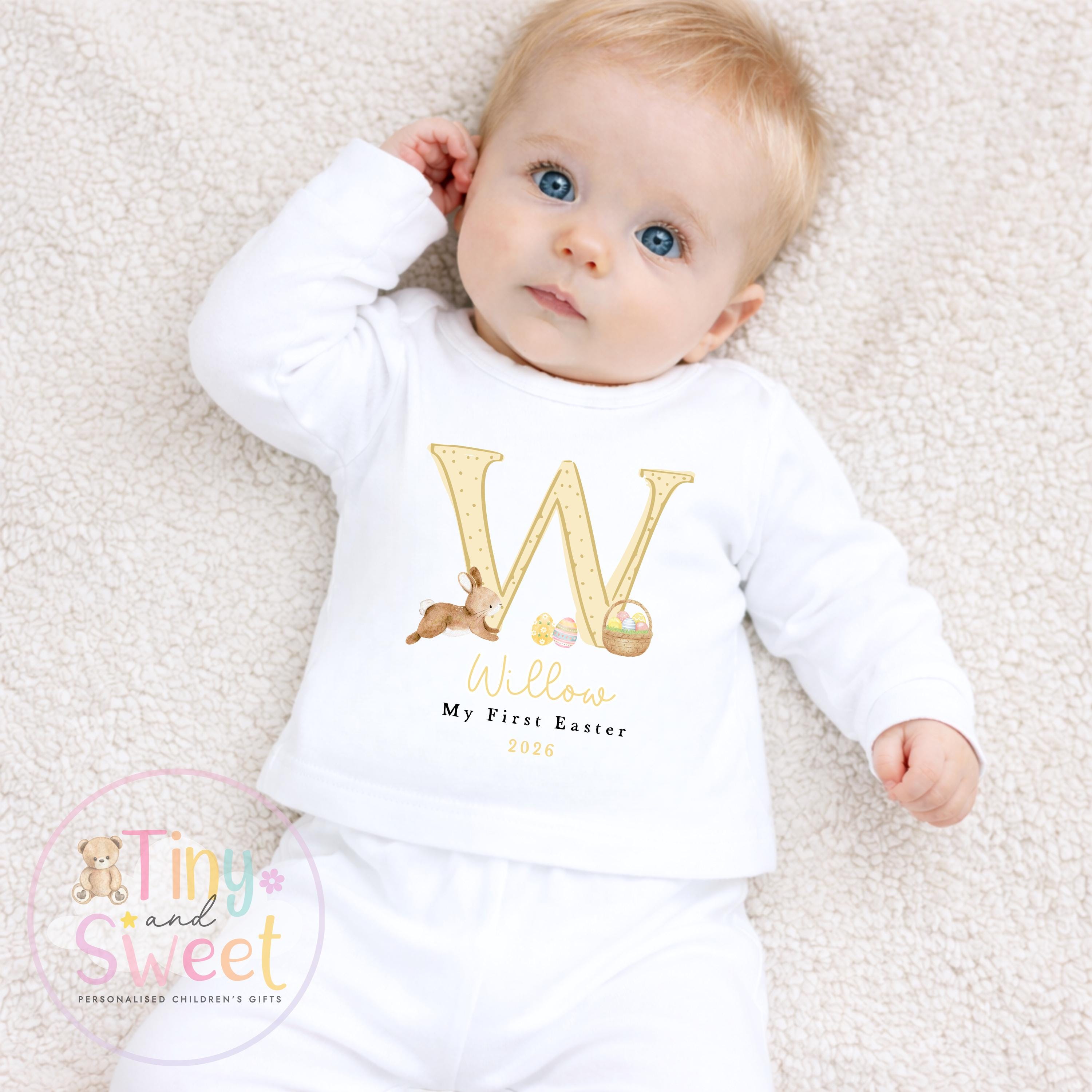 My First Easter Initial Bunny Pyjamas - 1st Easter Baby Pjs