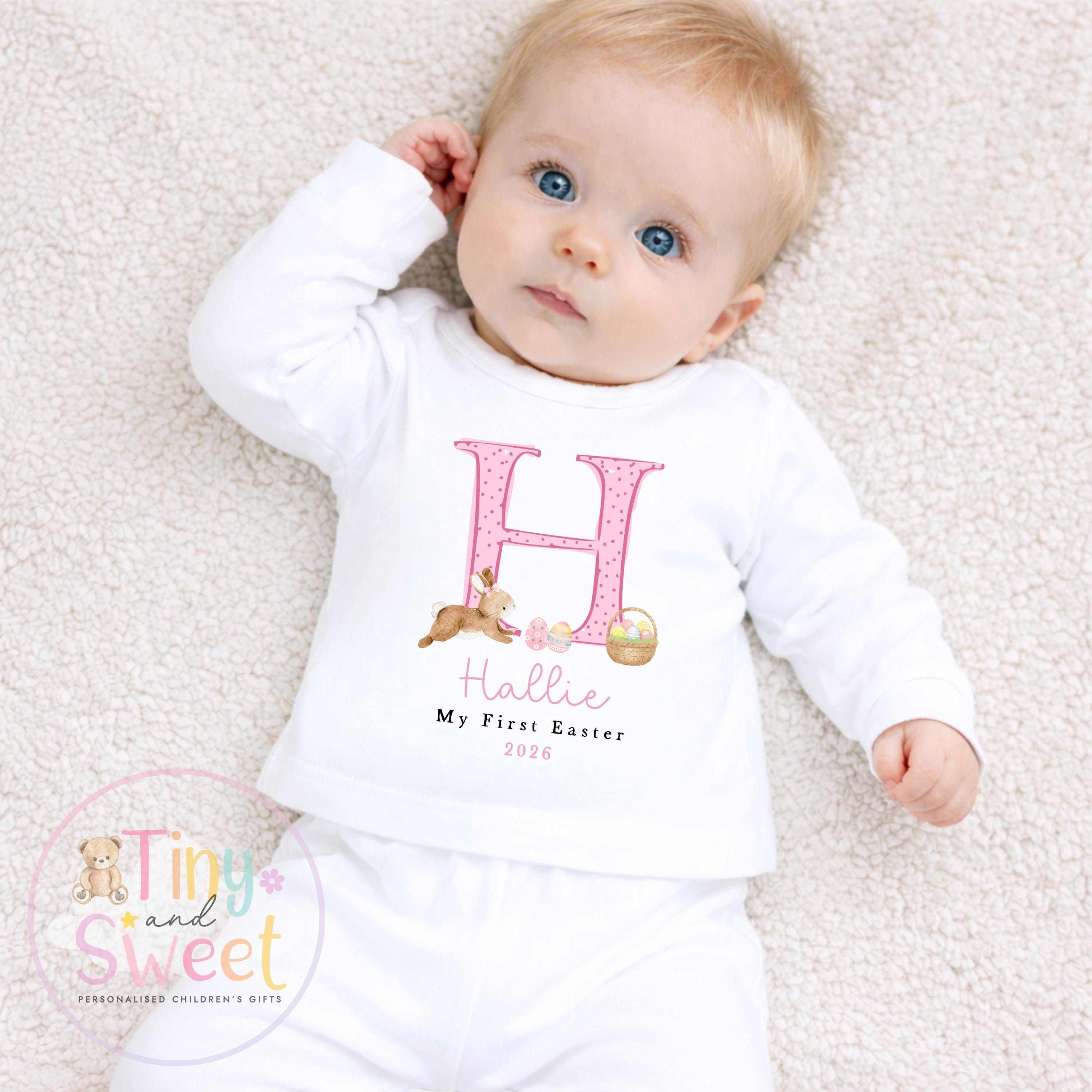 My First Easter Initial Bunny Pyjamas - 1st Easter Baby Pjs