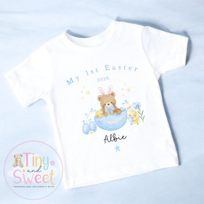 My First Easter Teddy Bear Babygrow/Sleepsuit - 100% Cotton T Shirt/Vest