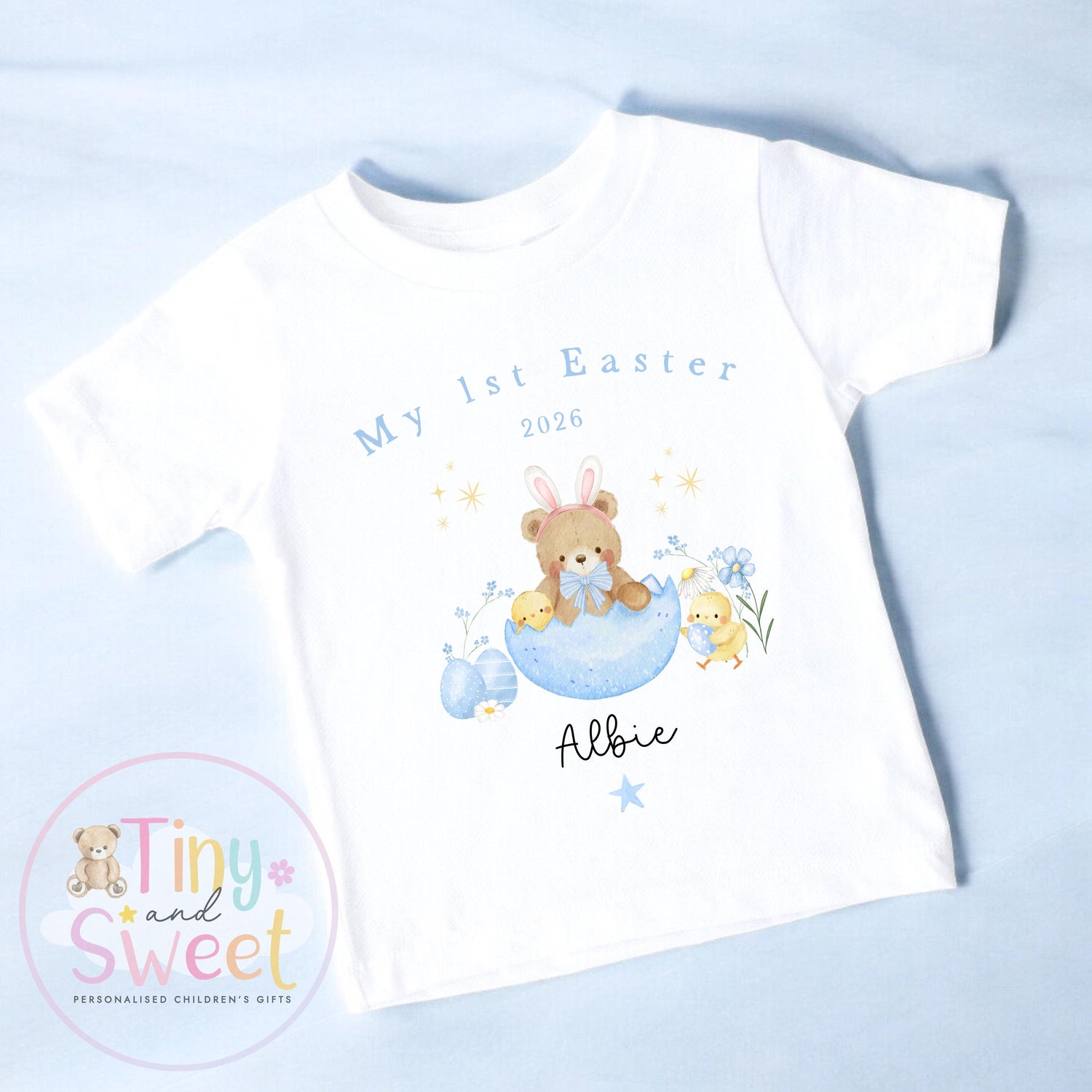 My First Easter Teddy Bear T Shirt/Sleepsuit - 100% Cotton T Shirt/Vest